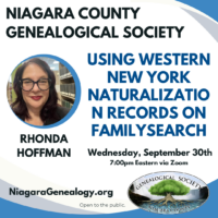 NCGS September 2026 Program: “Using Western New York Naturalization Records on FamilySearch” by Rhonda Hoffman