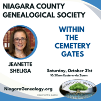 NCGS October 2026 Program: “Within the Cemetery Gates” by Jeanette Sheliga
